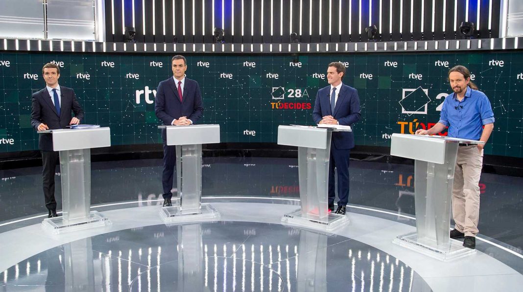 Los candidatos en el Debate Elecciones generales 2019