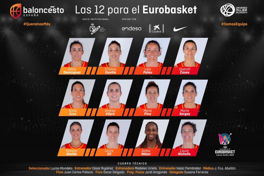 Selección española con jugadoras de Valencia Basket