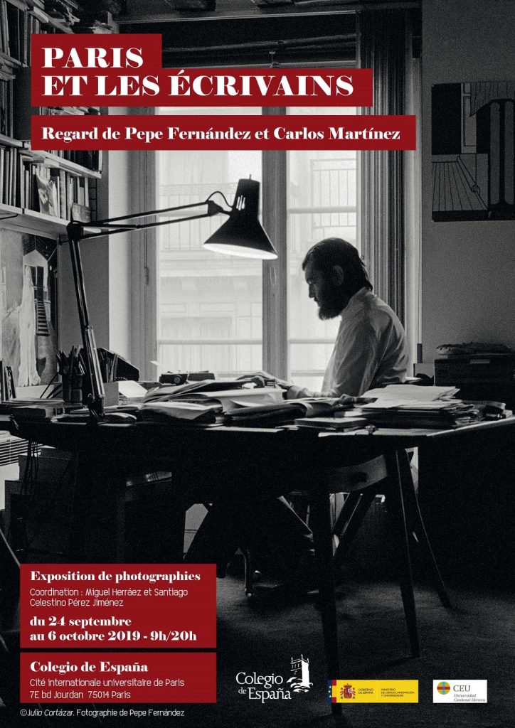 CARTEL de la exposición ““París y los escritores: una mirada de Pepe Fernández y Carlos Martínez”