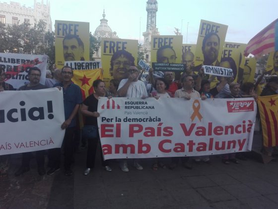 Concentración independentista en el centro de Valencia convocados por ACPV