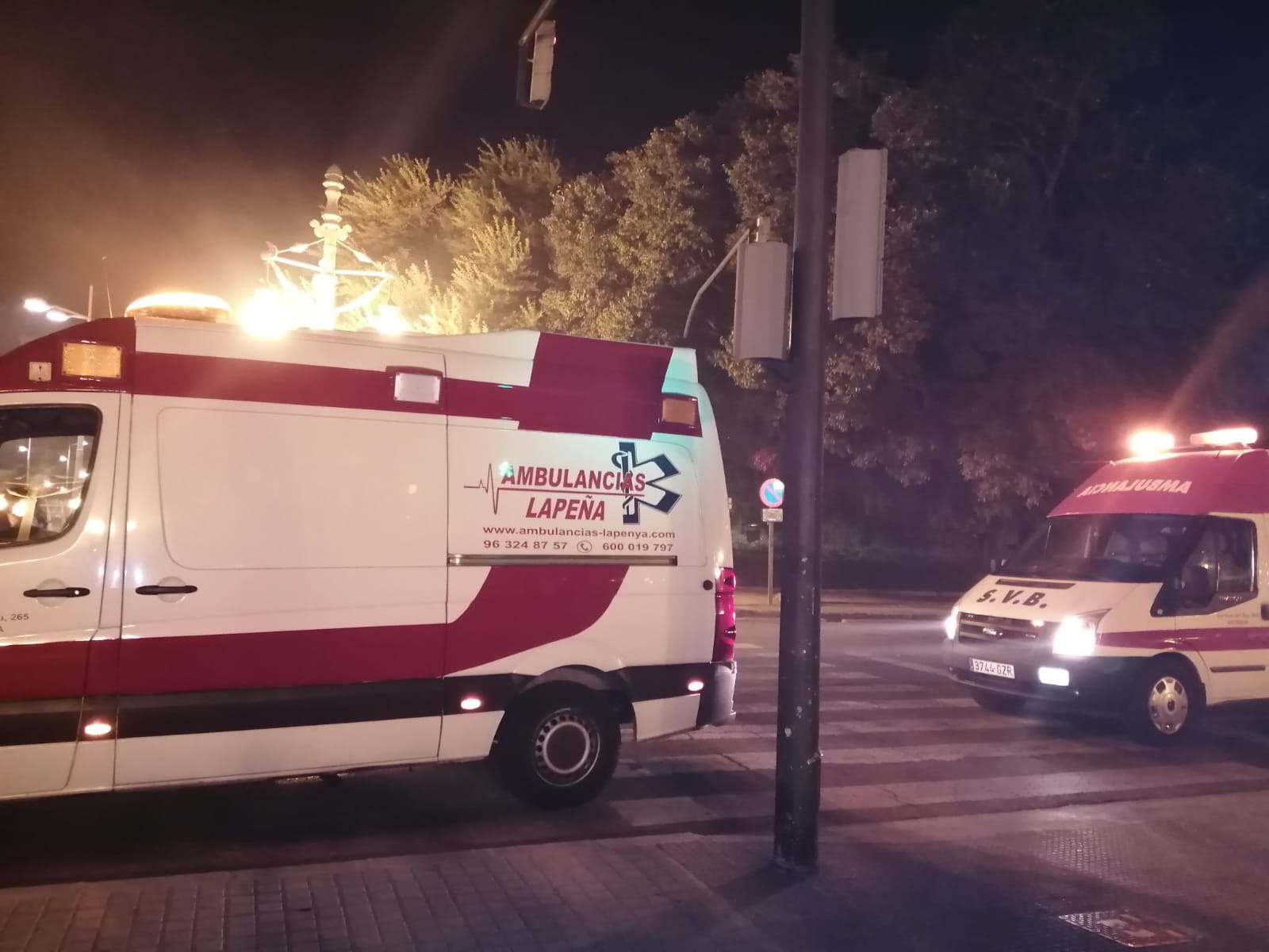 Pequeño incidente en el Castillo Pirotécnico del 9 d'Octubre de anoche