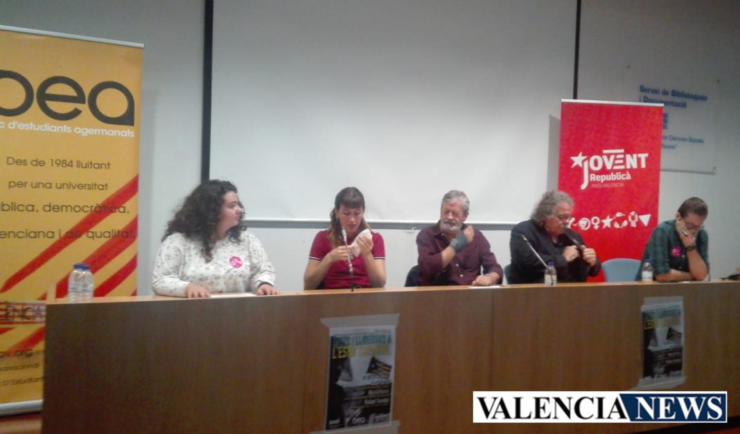 Acto político de Joan Tardá en la Universitat para hablar de libertades