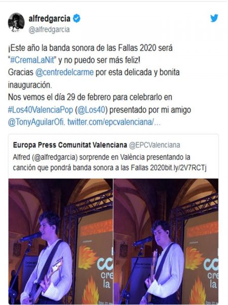 El catalán extriunfito Alfred García sonará en catalán en las mascletaes de Fallas