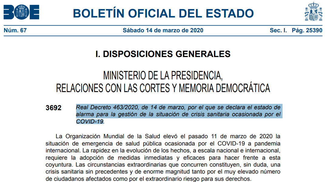 ESTADO DE ALARMA