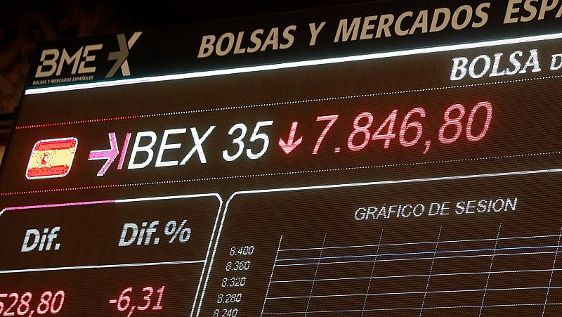 Las Bolsas se hunden y el IBEX 35 baja casi un 8 % con el petróleo en caída libre por el coronavirus