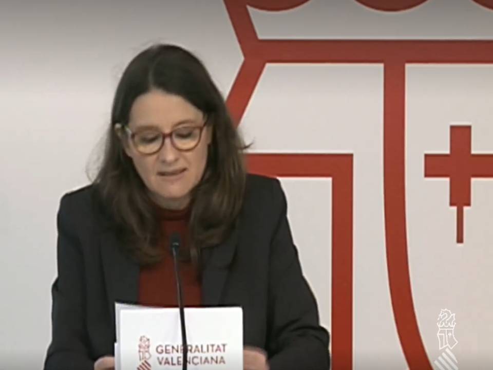 Comparecencia en directo de Mónica Oltra, Vicepresidenta del Consell
