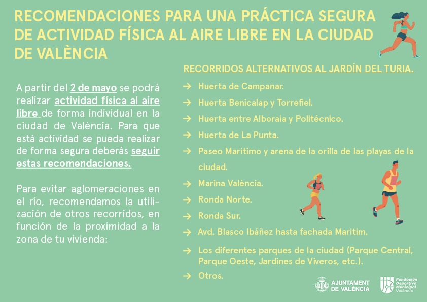Valencia habilita 16 rutas de running para correr por la ciudad