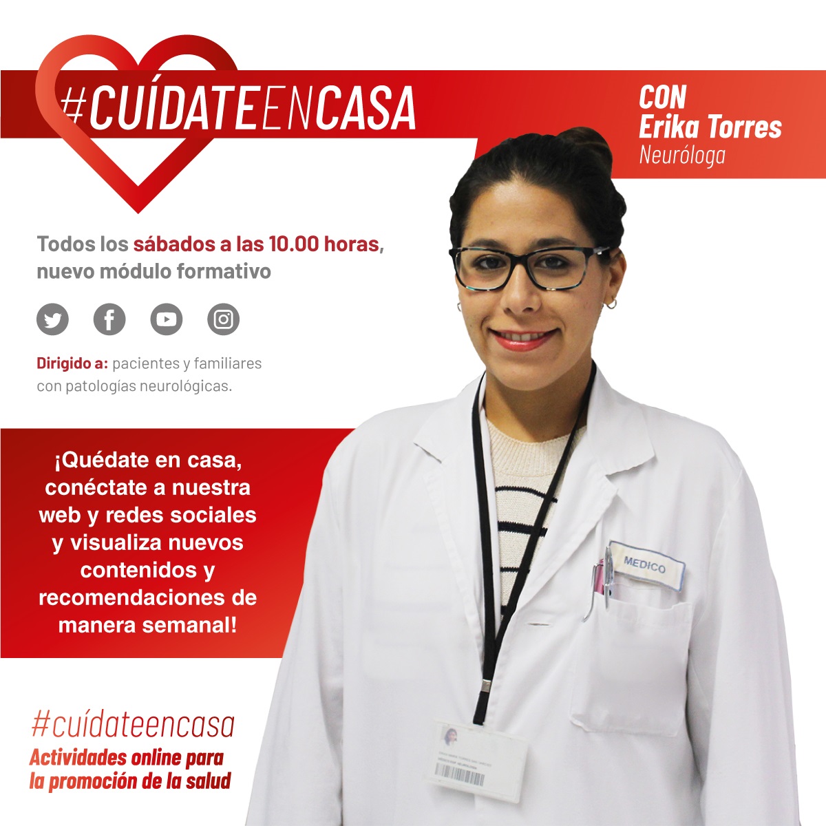 Los hospitales de Ribera Salud ofrecen consejos para pacientes neurológicos en tiempos de confinamiento