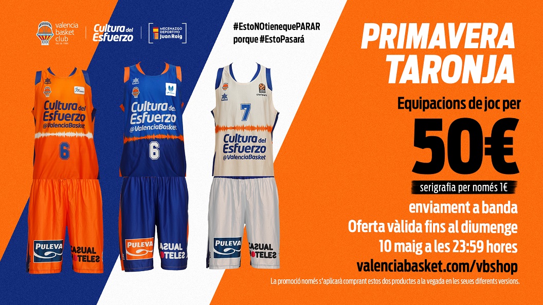 La Primavera Taronja llega a la tienda on-line del Valencia Basket con una gran promoción
