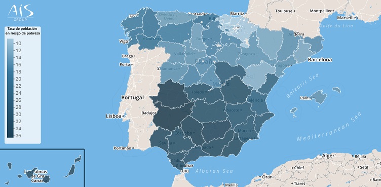 AIS pone a disposición de las instituciones el mapa de familias valencianas en riesgo de pobreza
