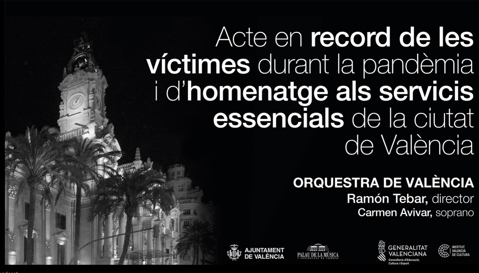 Acto recuerdo de las victimas del covid del ayuntamiento de valencia en directo en valencianews