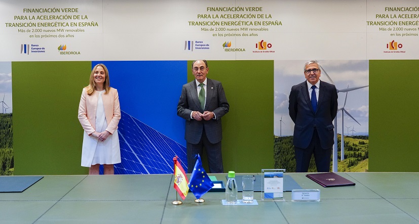 Iberdrola suscribe financiación con el BEI e ICO por 800 millones de euros para impulsar la recuperación verde en España