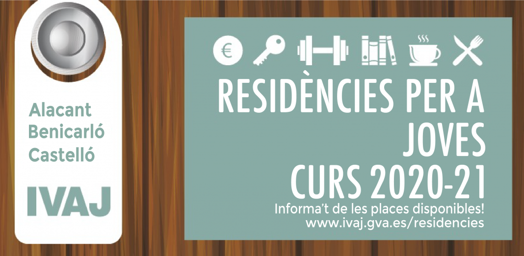 El IVAJ convoca plazas en las residencias juveniles para el curso académico 2020-21