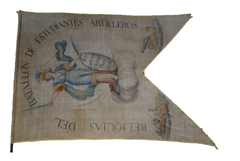 EL IVCR+i restaura la bandera de los Estudiantes Artilleros de la Universitat de Valencia de 1810