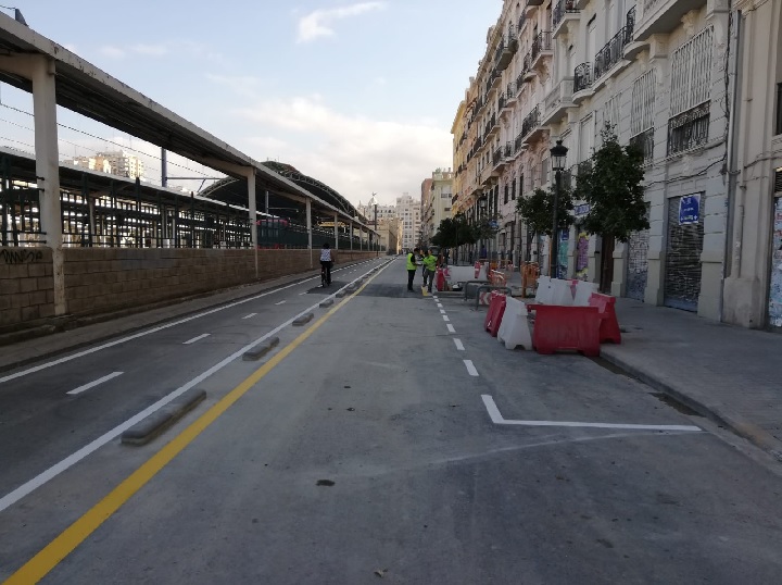 La Generalitat finaliza las obras de la futura Línea 10 que afectaban a la calle Alicante de Valencia