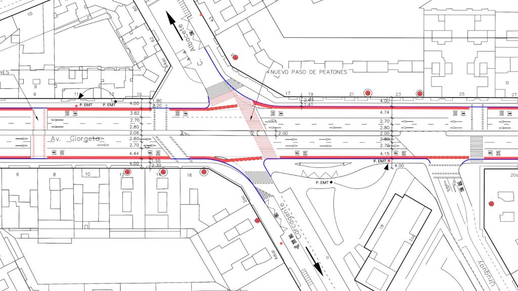 Planos avenida perez Galdos