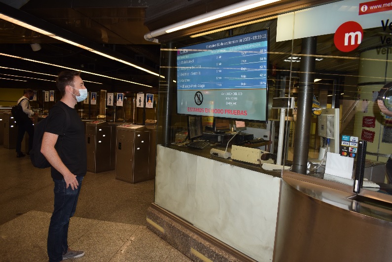 Metrovalencia ofrecerá en sus principales estaciones información en tiempo real sobre el aforo de los trenes en circulación