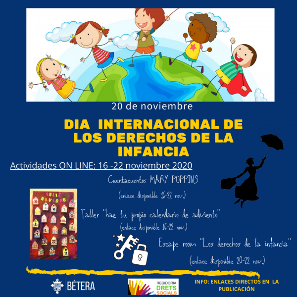 Bétera celebra el Día Internacional de los Derechos de la Infancia con una programación online para los más pequeños
