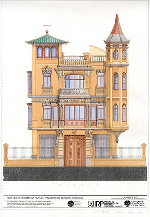 La casa del Mege o Palacete de Burgos recupera su color original gracias a la UPV