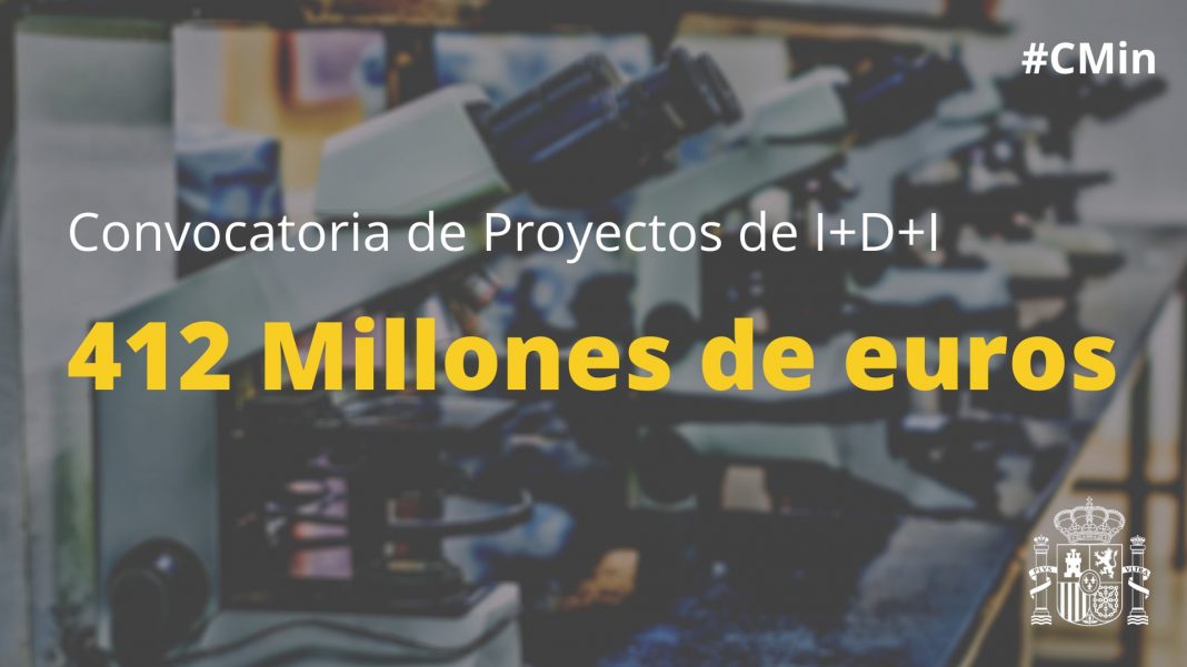 España abre la convocatoria de ayudas de 412 millones para proyectos de I+D+I