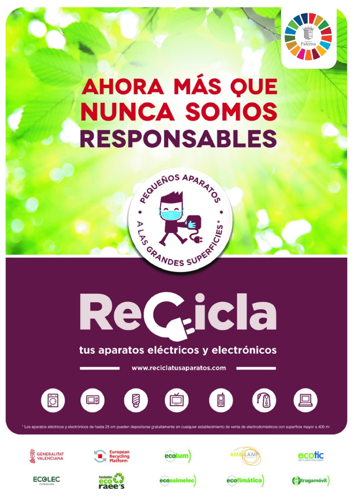 La campaña “Recicla tus aparatos” trae a Paterna un punto limpio móvil para reciclar aparatos eléctricos y electrónicos