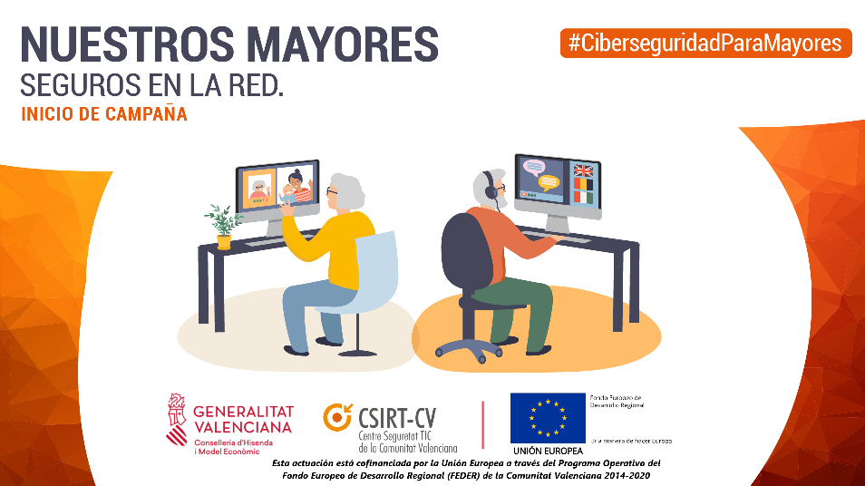 La Generalitat lanza una campaña para preservar la seguridad de las personas mayores en Internet
