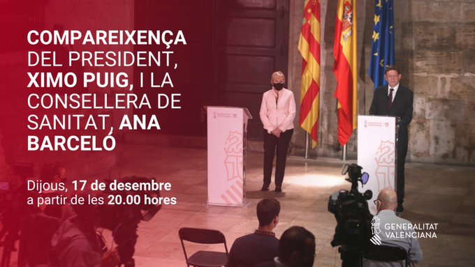 El President de Chimo Puig comparece de urgencia