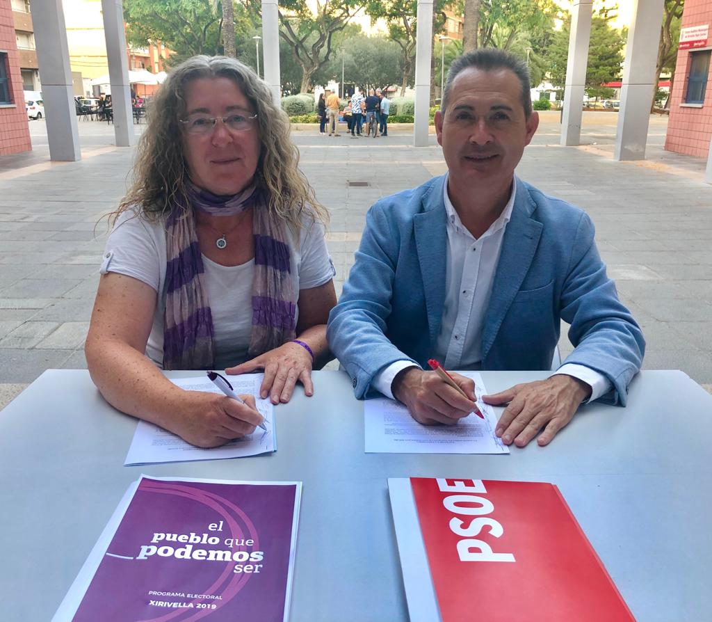 PODEMOS y PSPV incluirán ayudas al comercio y las asociaciones en los presupuestos de Chirivella