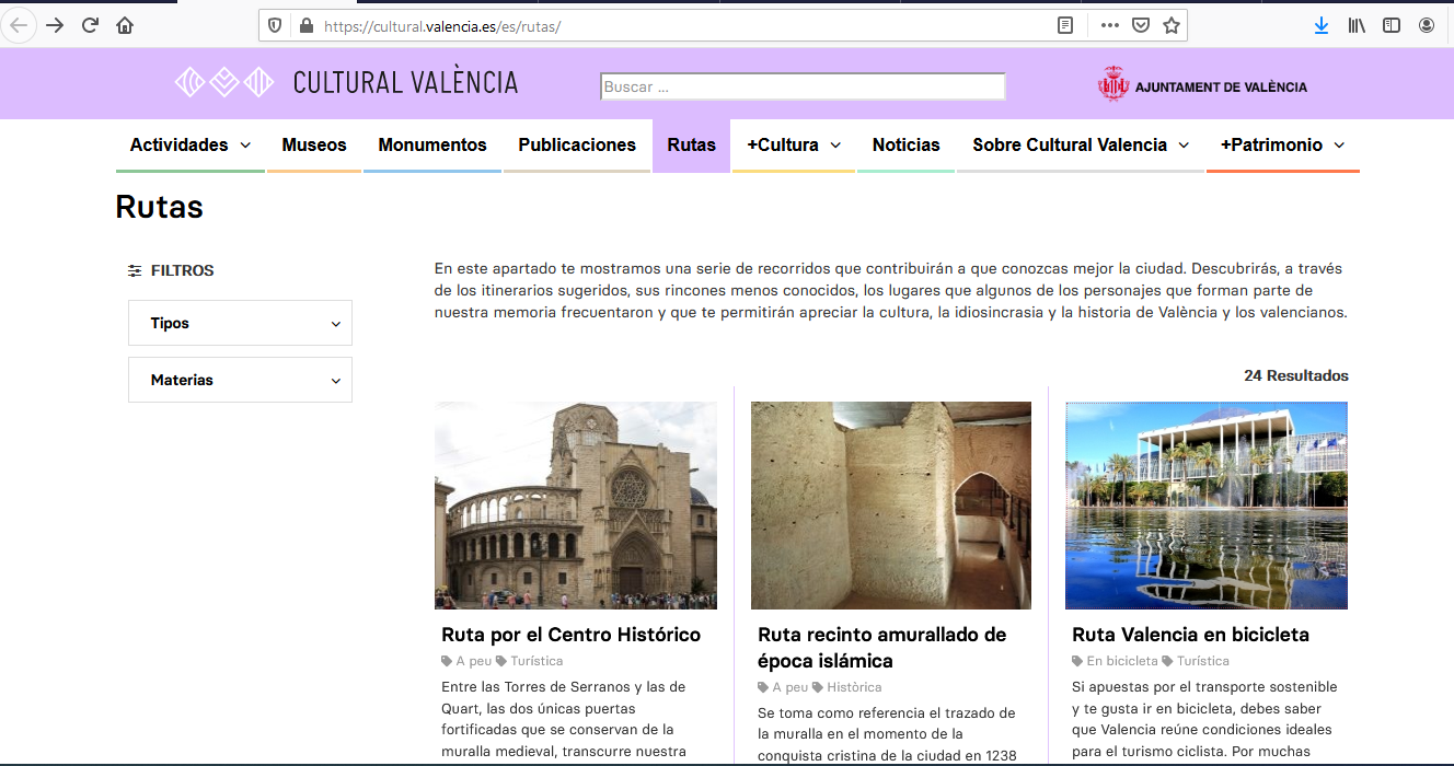 24 Itinerarios para descubrir la Ciudad de Valencia