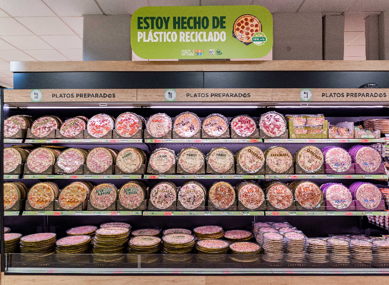 Mercadona incorpora plástico reciclado para mejorar el envase de sus pizzas refrigeradas