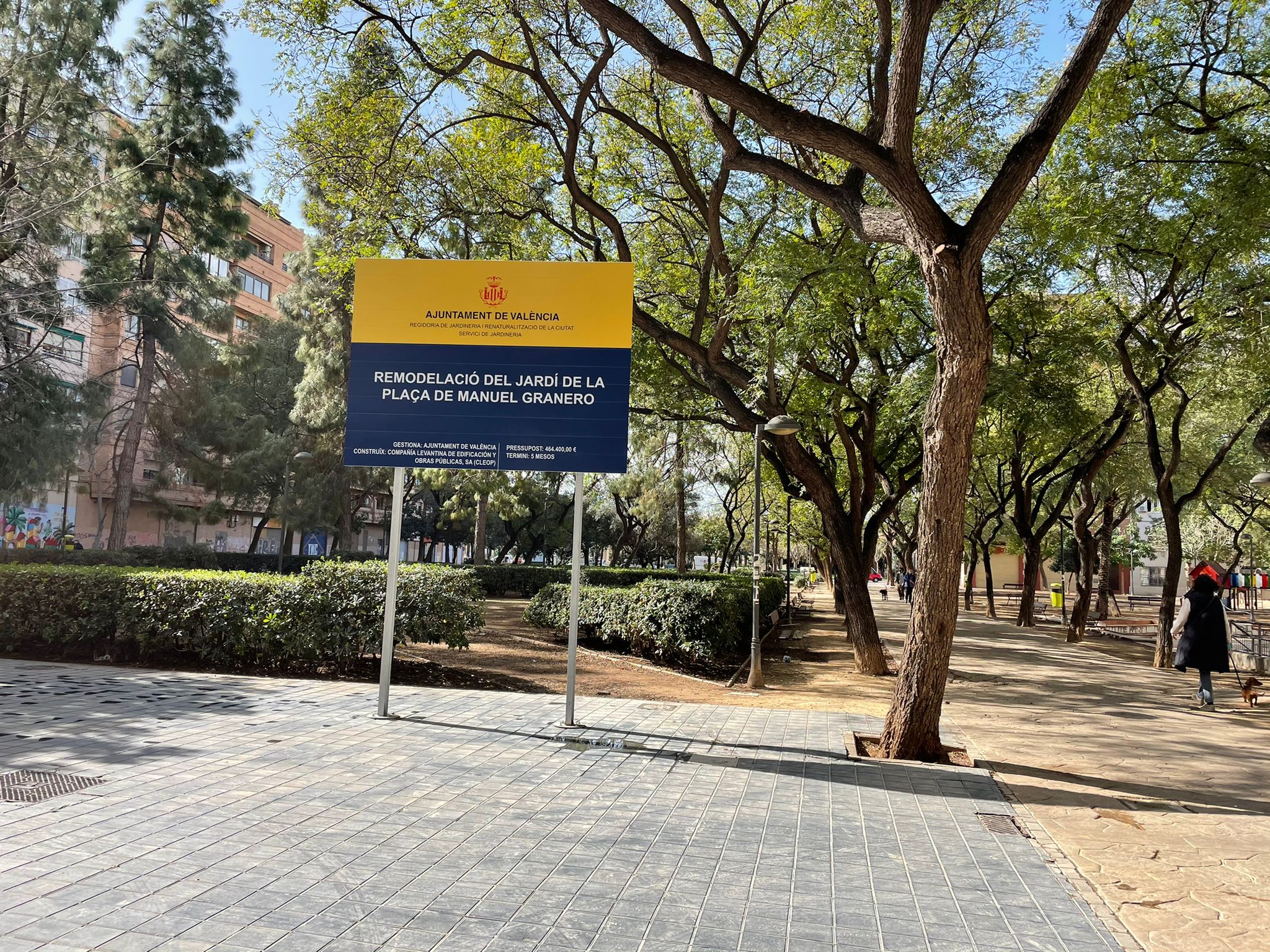 El Ayuntamiento de Valencia destinará este año 4’7 millones de euros a la remodelación y construcción de más de 40 jardines