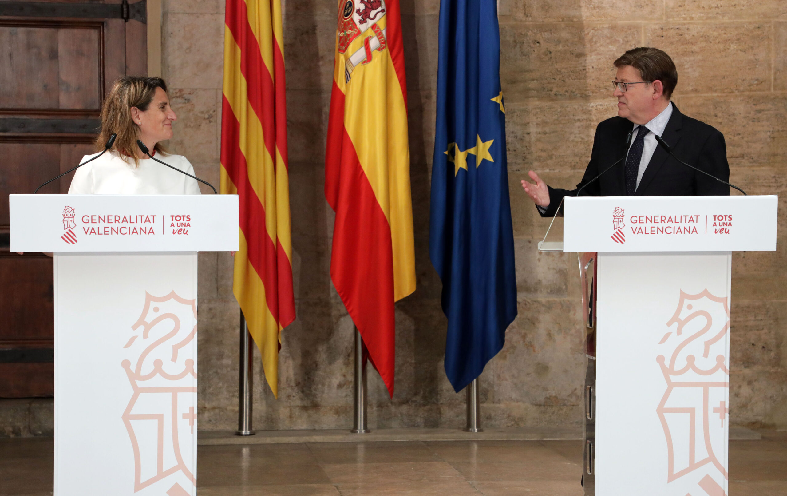 Ximo Puig destaca que el trasvase Tajo-Segura es 'irrenunciable' y subraya la necesidad de buscar soluciones que permitan garantizar 'agua para siempre'