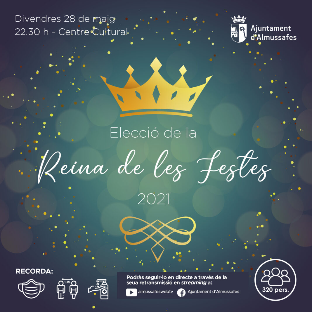 Almussafes elige el viernes 28 de mayo a su Reina de las Fiestas de 2021