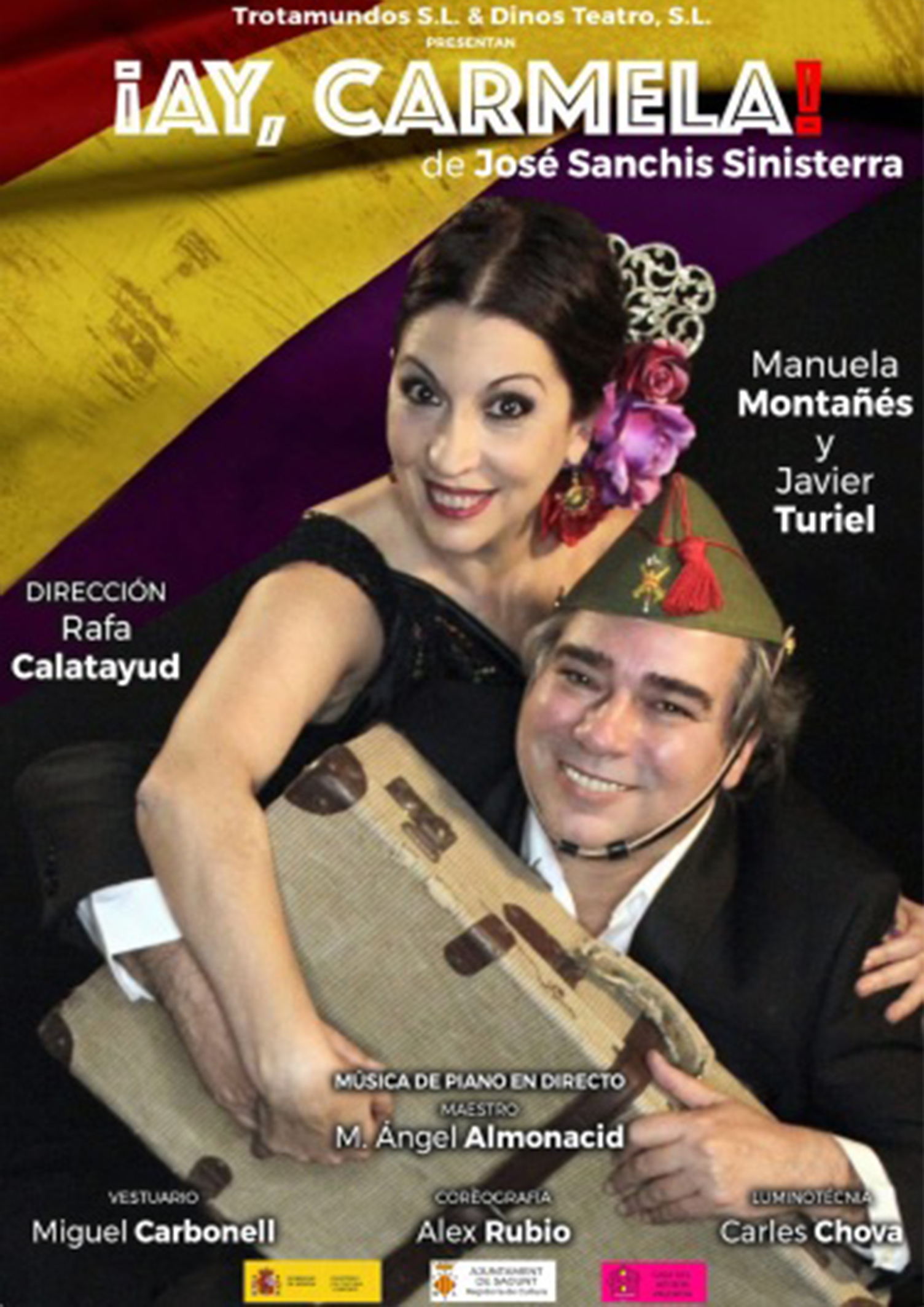La obra de teatro ¡Ay, Carmela! se representa en la Casa Municipal de Cultura de Sagunto el próximo viernes