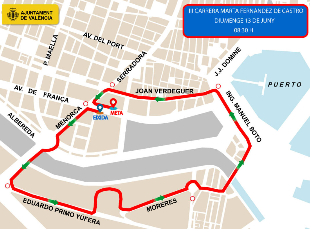 El Ayuntamiento de Valencia prepara un dispositivo para acoger  la III Carrera Marta Fernández de Castro este domingo
