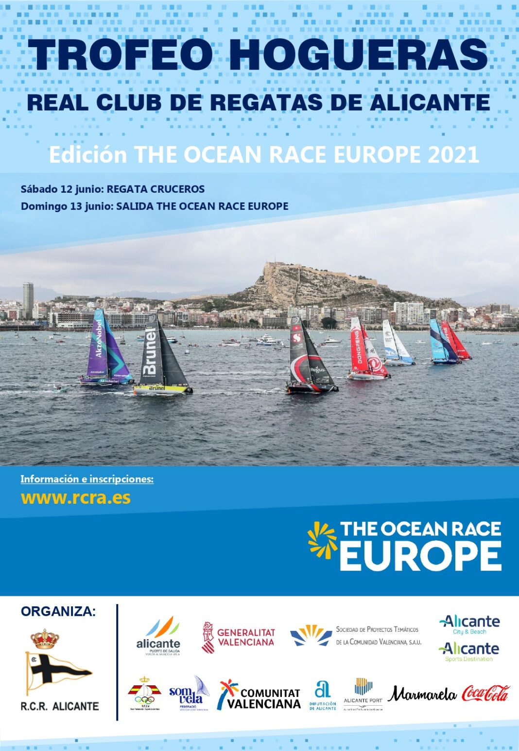 El Real Club de Regatas de Alicante organiza el próximo sábado 12 de junio su Trofeo Hogueras, en el marco de The Ocean Race Europe