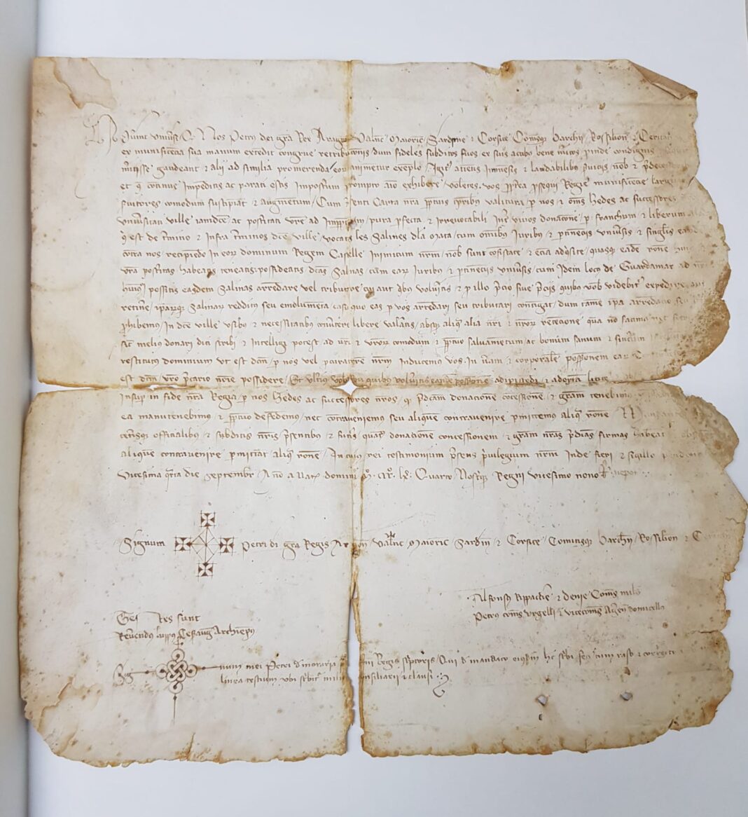 Cultura adquiere para la Biblioteca de Orihuela el pergamino de Pedro IV el Ceremonioso de 1364