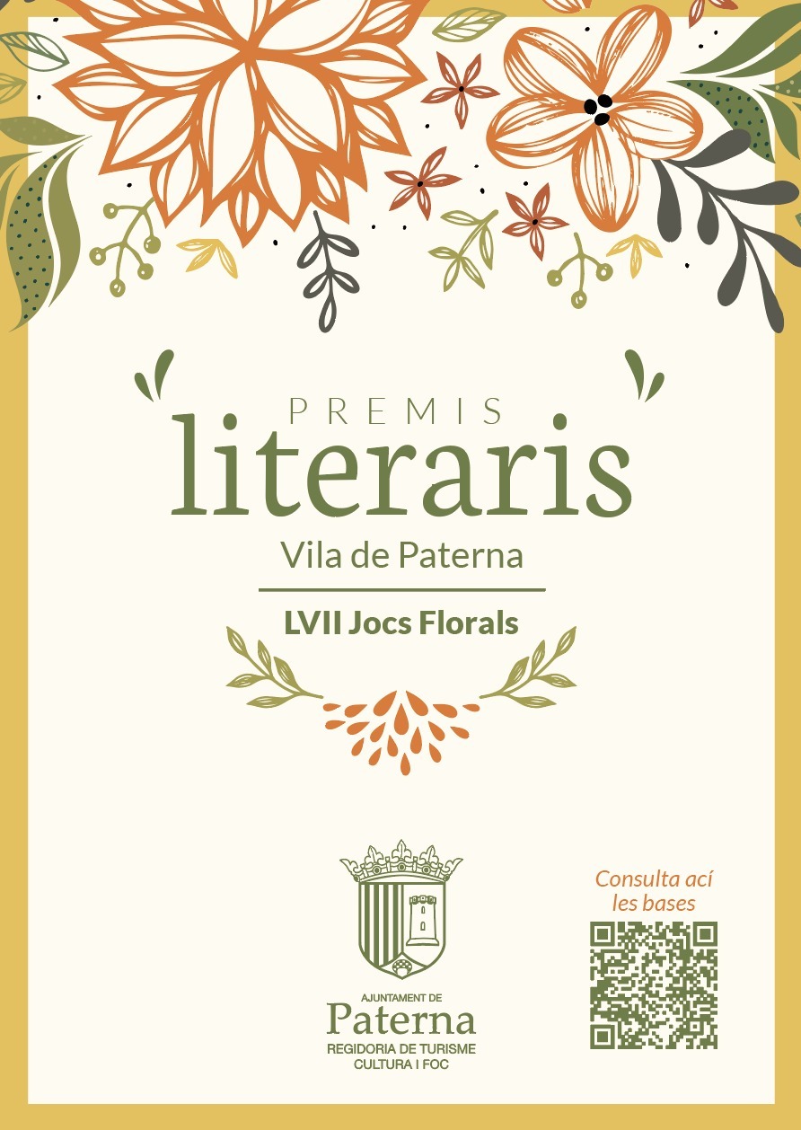 El Ayuntamiento de Paterna convoca la LVII edición de los Juegos Florales Villa de Paterna
