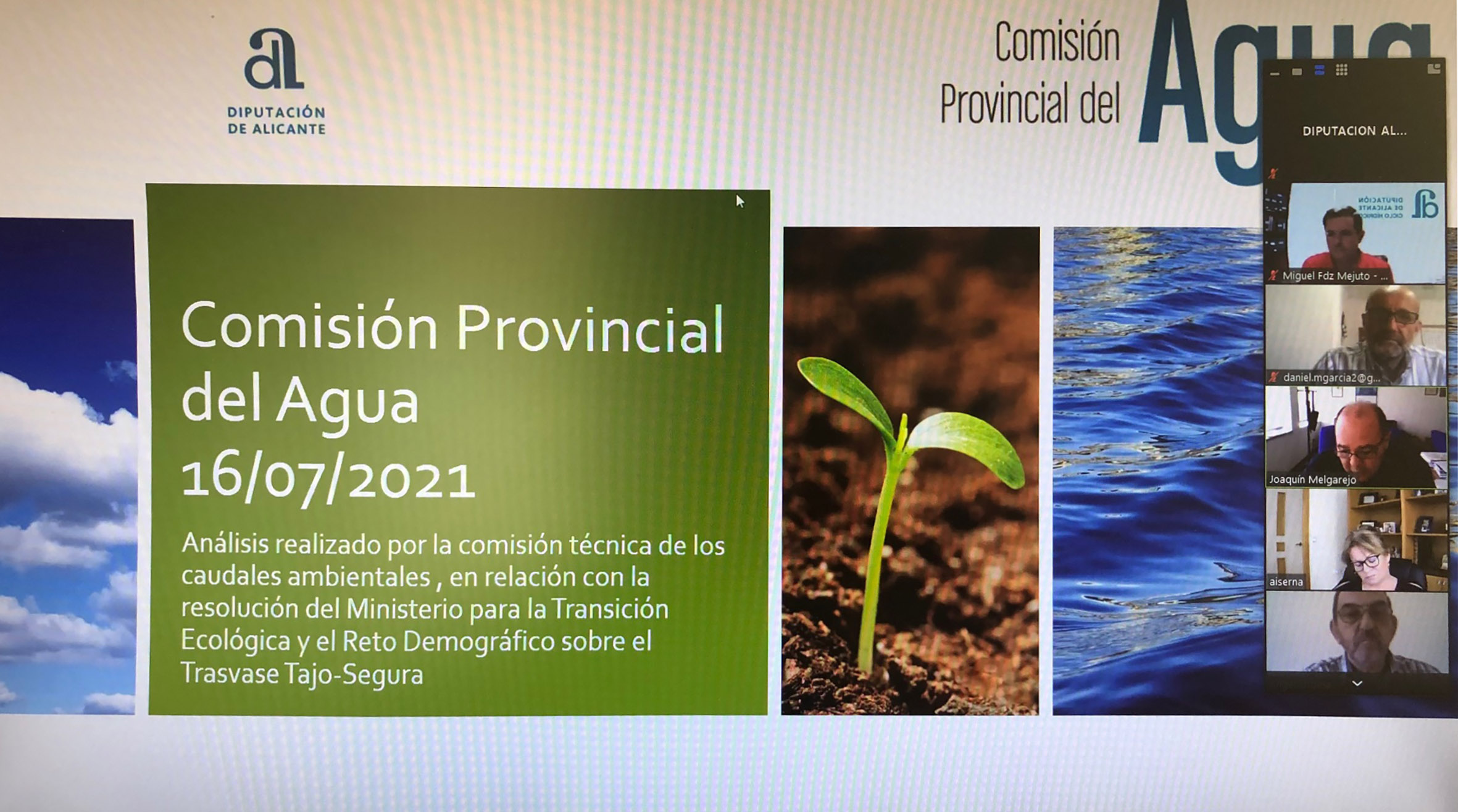 Ana Serna elevará al pleno de la Diputación el acuerdo de la Comisión Provincial del Agua contra los recortes del trasvase Tajo-Segura