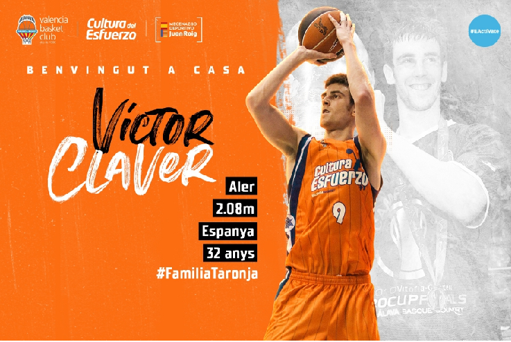 Víctor Claver vuelve a casa para su segunda etapa en Valencia Basket