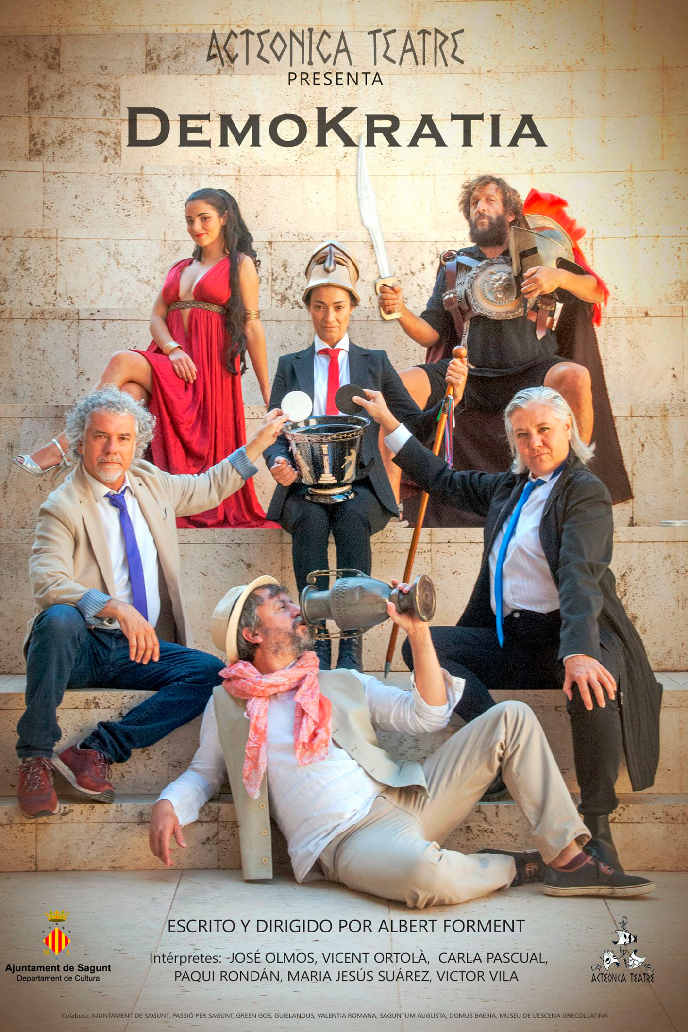El Teatro Romano de Sagunto se traslada a la Grecia clásica con DemoKratia, de Acteonica Teatre, este lunes y martes