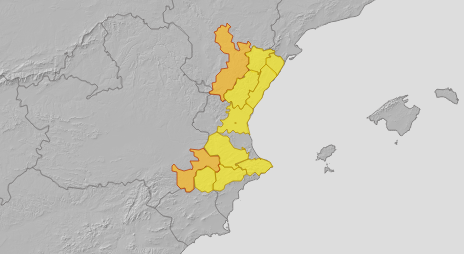 La Generalitat advierte de riesgos por tormentas y lluvias nivel amarillo