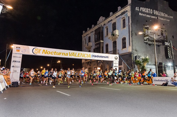 La 15K Nocturna Valencia Banco Mediolanum celebra su octava edición logrando la mejor marca mundial del año