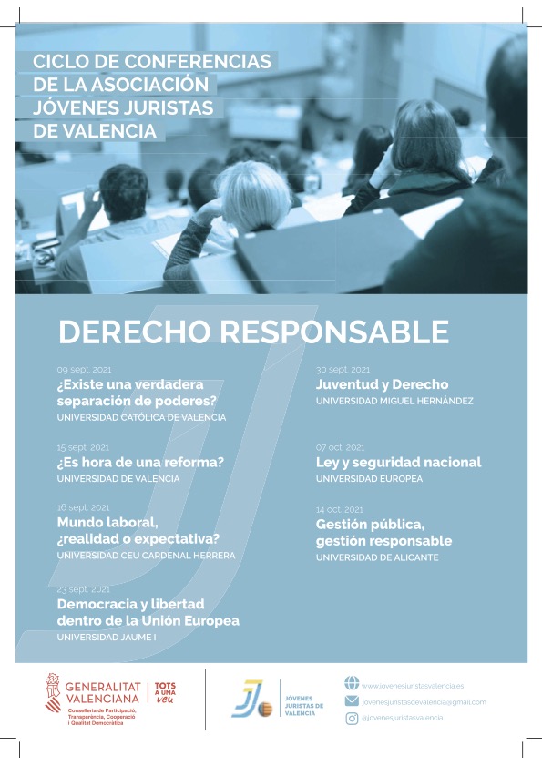 Jóvenes Juristas recorrerá la Comunidad Valenciana con su proyecto ‘Derecho Responsable!’