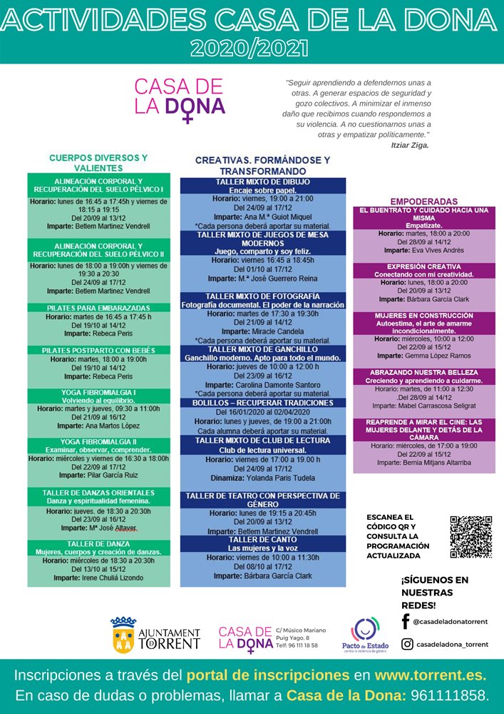 La Casa de la Dona de Torrent presenta el programa de actividades