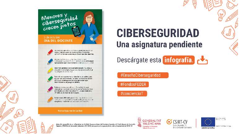 CSIRT-CV lanza una campaña para proporcionar recursos al personal docente en materia de ciberseguridad