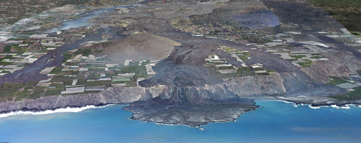 Un mes después el volcán de La Palma sigue muy activo y ya afecta a 656 hectáreas y casi 1.500 edificaciones