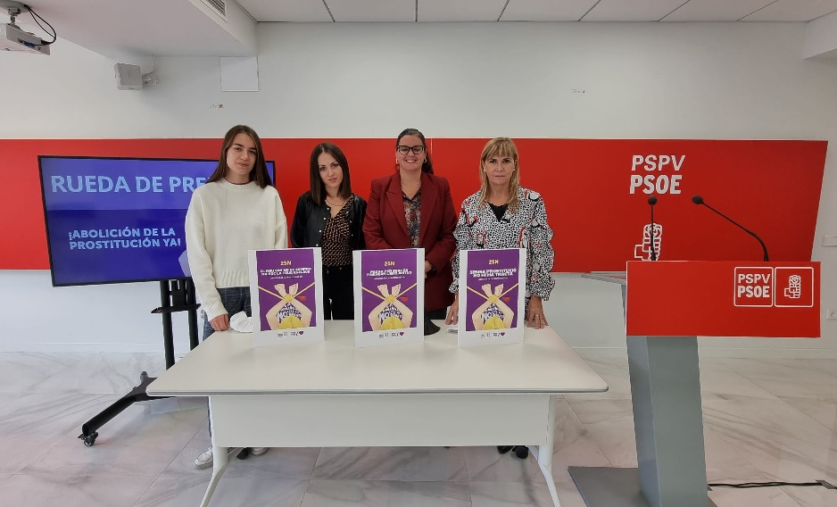 El PSPV-PSOE lanza una campaña por el 25-N por la abolición de la prostitución, “la forma más cruel de violencia machista y esclavitud”