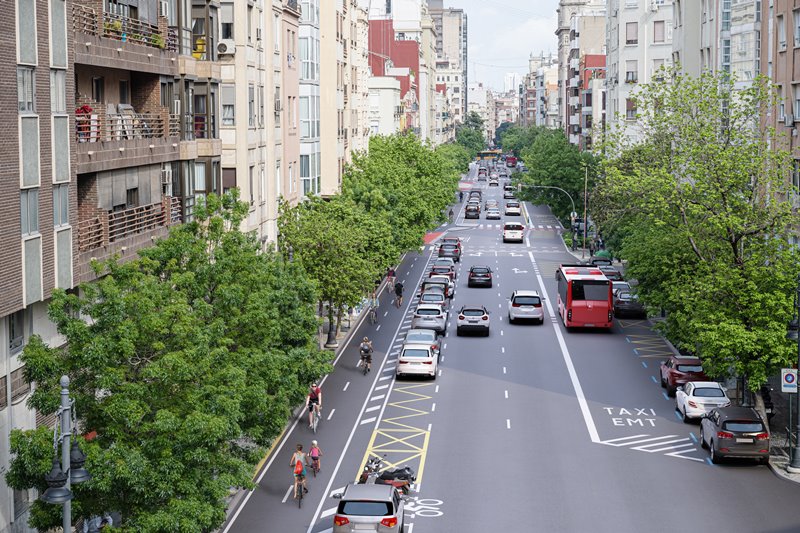 Adjudicadas las obras de las conexiones ciclistas en la calle San Vicente Martir y la Avenida del Cid