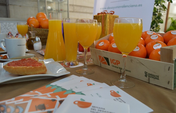 La Semana del Desayuno vuelve a la hostelería para poner en valor la naranja valenciana certificada